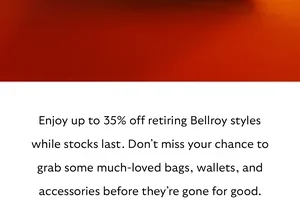 Up to 35% off retiring styles