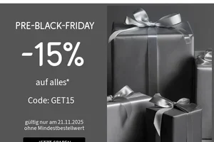 Pre-Black-Friday: 15% Rabatt auf alles ✨