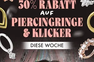 🎉 Wir feiern weiter: 30% Rabatt auf alle Piercingringe, !