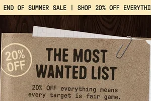 20% OFF everything. these top the list