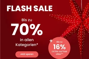 Flash Sale: Bis zu 16% Extra-Rabatt ⭐