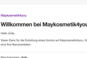 Ihr Maykosmetik4you Konto wurde erstellt!