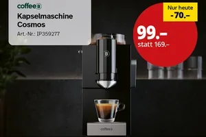 Nur heute: CHF 70.– Rabatt auf CoffeeB ☕