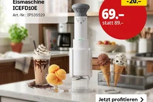 Nur heute: Eismaschine für nur CHF 69.–🍦