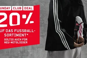 20% auf das gesamte Fussball-Sortiment – SUNDAY CLUB DEAL