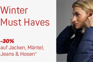 Ihre Winter Must Haves🧥 30% Rabatt auf Jacken, Mäntel, Jeans und Hosen*