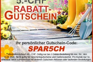 🎁 5.- CHF RABATT für Sie, Frau De!