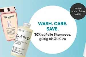 30% im Salon auf alle Shampoos | KMS Winterpflege