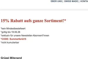 Sommerferien in Sicht - 15% Rabatt für Sie