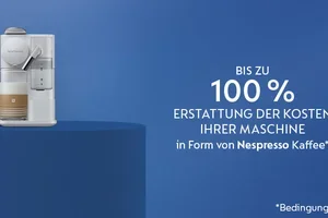 Bis zu 100% Erstattung der Kosten Ihrer Maschine in Form von Nespresso Kaffee