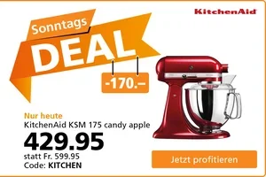 Nur heute: Fr. 170.– Rabatt auf KitchenAid Küchenmaschine 🧑‍🍳