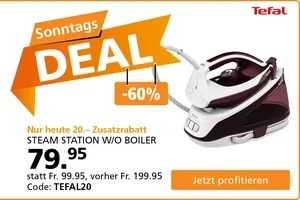 Nur heute: 60% Rabatt auf Tefal Bügelstation 👔