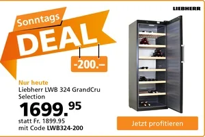 Nur heute: Liebherr Weinschrank Fr. 200.– günstiger🍷