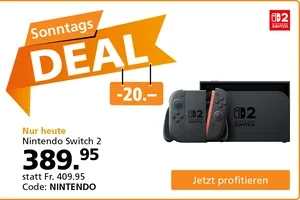 Nur heute: Nintendo Switch 2 für nur Fr. 389.95 🤩