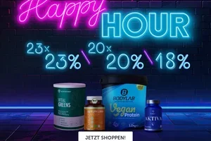 Nur jetzt: Happy Hour mit limitierten Rabattcodes ⏳
