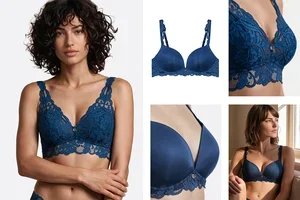 «Reesa» Lingerie in Dunkelblau