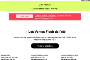 VENTE FLASH -50% sur une sélection mode & maison*
