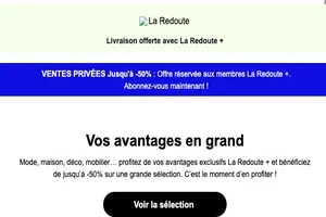 ✨ Jusqu’à -50% sur la mode et la maison avec La Redoute +