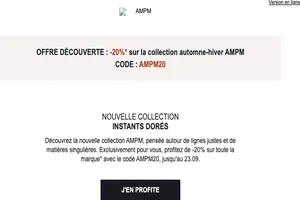 ✨ Exclusivement pour vous : -20% sur AMPM*