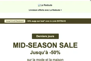 🚨 Derniers jours : -10% supp sur tout !
