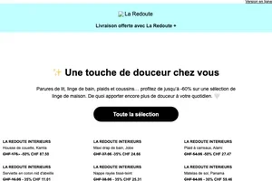 Jusqu’à -60% sur le linge de maison