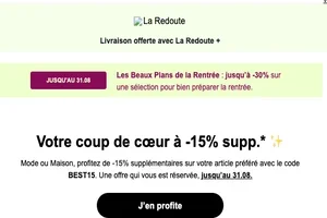 -15% supp.* sur votre coup de 🩷 . Exclusivement pour vous
