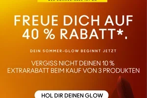 Der Sommer-Sale IST DA | 40 % RABATT + 10 % EXTRARABATT bei Kauf von 3 Produkten