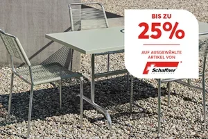 Bis zu 25% Rabatt auf ausgewählte Schaffner-Möbel