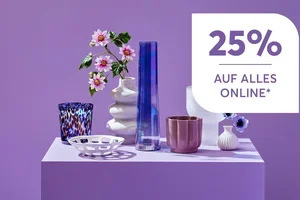 25% Rabatt auf alles online!