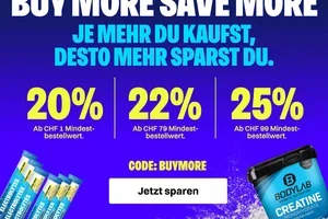 Bis zu 25 % auf BODYLAB + 1 kg Whey für nur CHF 32,90!