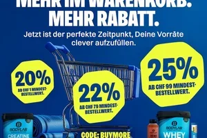 Sicher Dir jetzt bis zu 25 % Rabatt und Dein Whey zum Vorteilspreis.