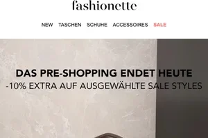 Das Pre-Shopping endet heute