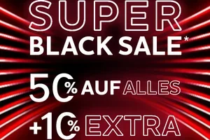 Super Black Sale: 50% + 10% auf ALLES! ⚡ Neue Jacken im Super Black Sale