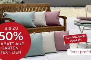 Bis zu 50% Rabatt auf Gartentextilien
