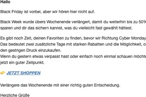 BLACK WEEK SALE VERLÄNGERT! 🖤