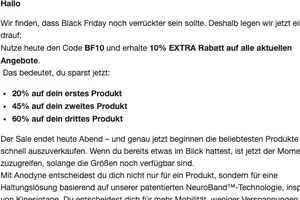 Spare bis zu 60% mit dem Code BF10 🖤