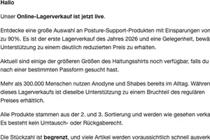 Anodyne Online-Lagerverkauf ist LIVE 💙