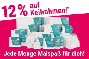 Jetzt 12% auf VBS Keilrahmen sichern!