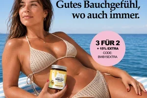 3 für 2 + 15% on top. Kein Blähbauch im Urlaub. 🌿