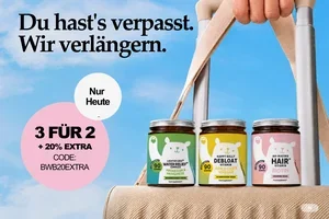 Verlängerung: 3 für 2 + 20% extra. Nur heute.💥