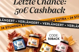 Verlängert! Noch 24h für deine 50€ Cashback. 💸