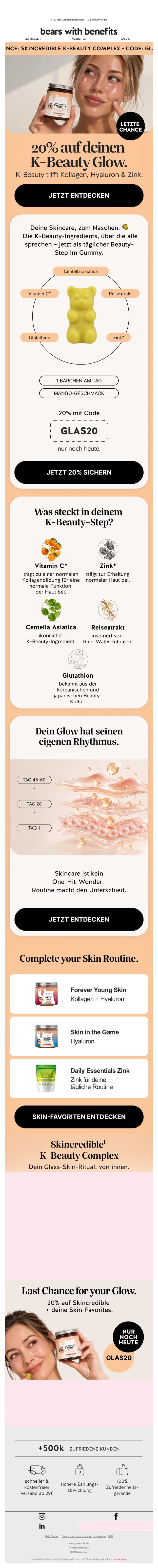 Nachweis des Gutscheins - Bears with Benefits - Gutschein für den Sale auf K-Beauty-Bestseller
