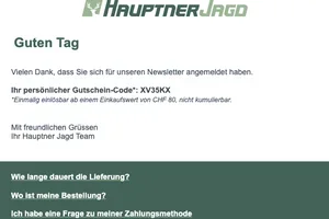 Vielen Dank für die Anmeldung zum Newsletter - hier Ihr Gutscheincode