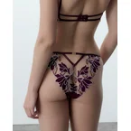 Geneva Floral Embroidered Brief Cherry