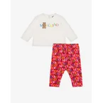 Completo t-shirt e leggings in jersey di cotone stampato