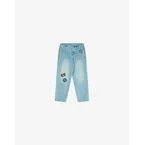 Pantalone in denim con patch