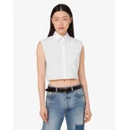 Camicia crop in popeline di cotone Goose