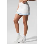 Tennis Club Sweater Knit Skirt - White/Seashell Blue