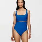 Triumph Palina Cosmic Heartbeat bodystocking, blue