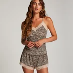 Hunkemöller Leopard Velour pajamas, brown